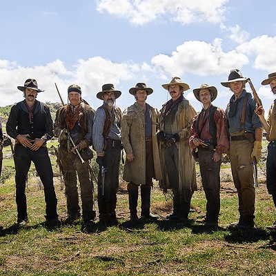 Bill Paxton (center) stars as Sam Houston in the new miniseries Texas Rising.