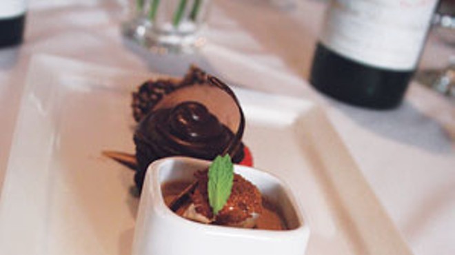 Choco-rama: The Valrhona-chocolate super-dessert plate at Las Canarias.