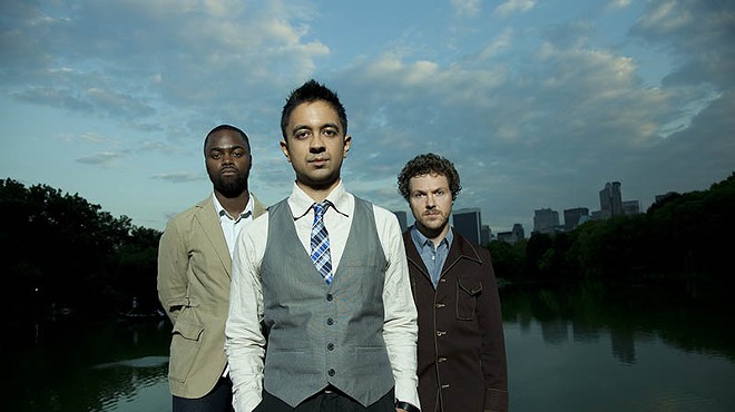 From left to right: drummer Marcus Gilmore, pianist Vijay Iyer and bassist Stephan Crump