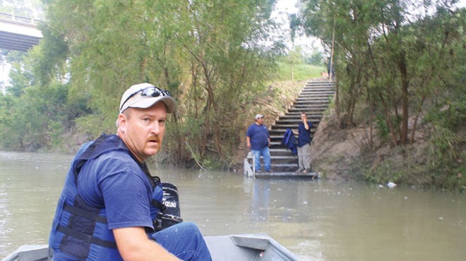 Into the wild: SARA employee Chris Svoboda hits the San Antonio River.