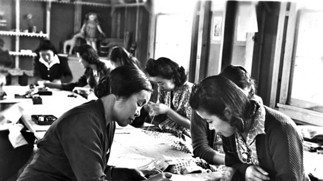 Japanese women working at Crystal City Internment Camp