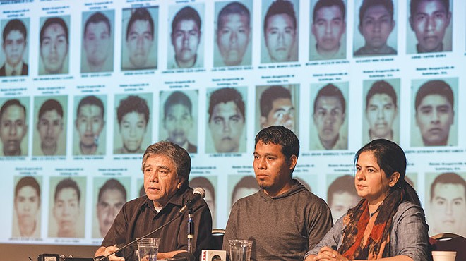 Omar Garcia (left, in the middle) survived a mass kidnapping last year in rural southern Mexico, but his colleagues may not have. Garcia's taking the case to an international court in DC.