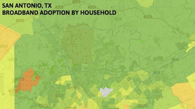 Revealing San Antonio Internet Use Map Reinforces Digital Divide