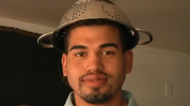Texas Pastafarian First American To Don Pasta Strainer In License Photo