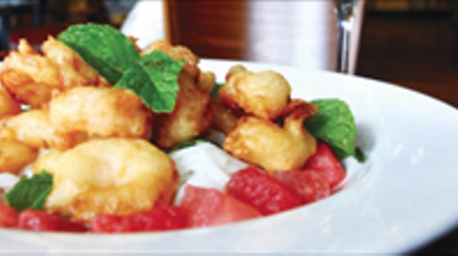 The tempura shrimp at Auden's Kitchen