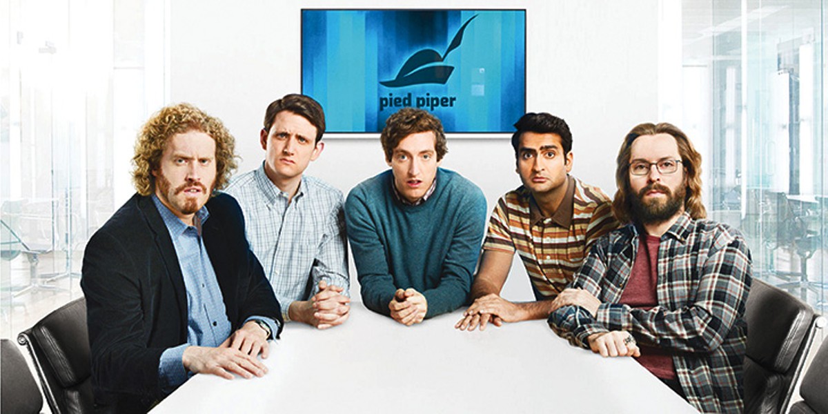 A table of the stars of HBO’s Silicon Valley