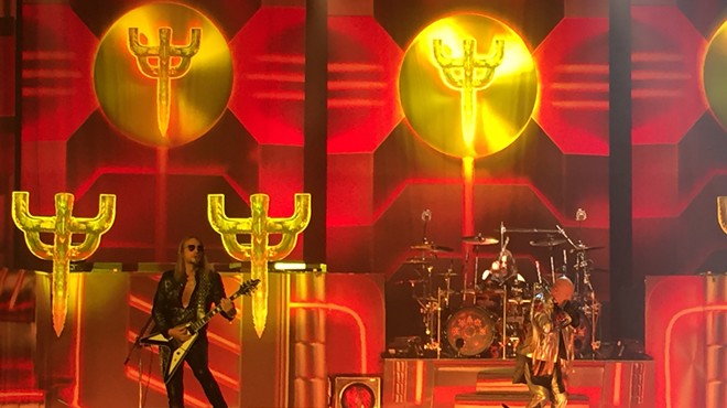 They may be down two key members, but Judas Priest worked hard last night to maintain their status as "Metal Gods."
