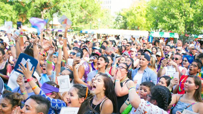 Festival goers cheered on performers at last year's Pride Bigger Than Texas Festival in Crockett Park.
