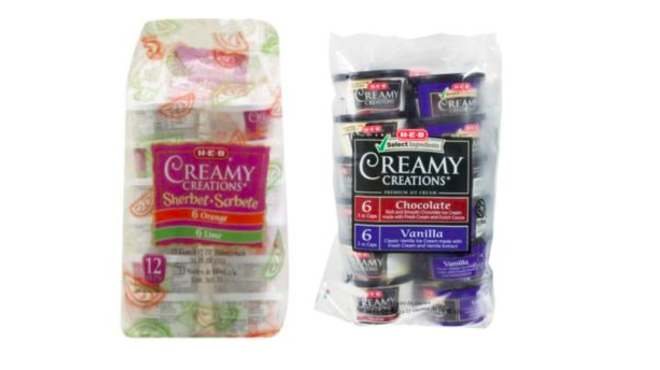 H-E-B Voluntarily Recalls Creamy Creations Variety Packs