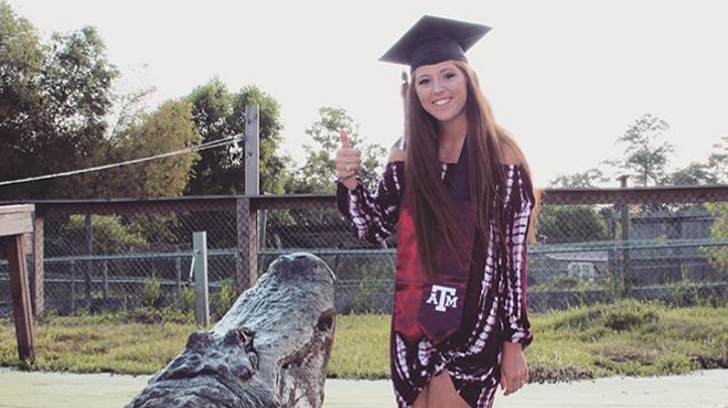 This Texas A&amp;M Student Took Her Graduate Photos with a Huge Gator – Yes, Really