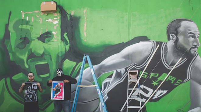 San Antonio Artists Putting Finishing Touches on New Manu Ginobili Mural
