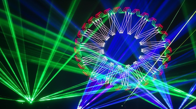 Annual Holiday Laser Show Brings Choreographed Laser Beams, Music to Lila Cockrell Theatre