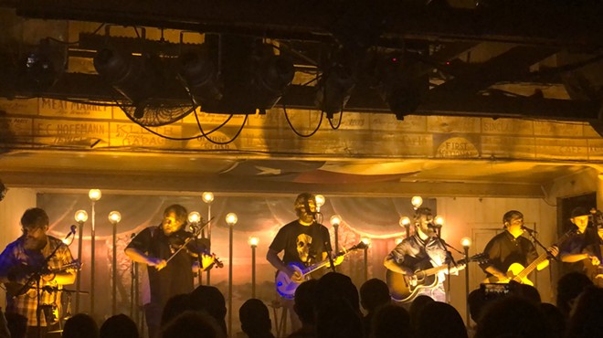 Trampled by Turtles getting down at Gruene Hall.
