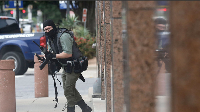 An image of the gunman captured by Tom Fox, who was at the courthouse to cover another story.