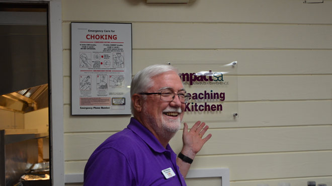 RMYA CEO Bill Wilkinson unveils the new kitchen during the Tuesday Grand Opening.