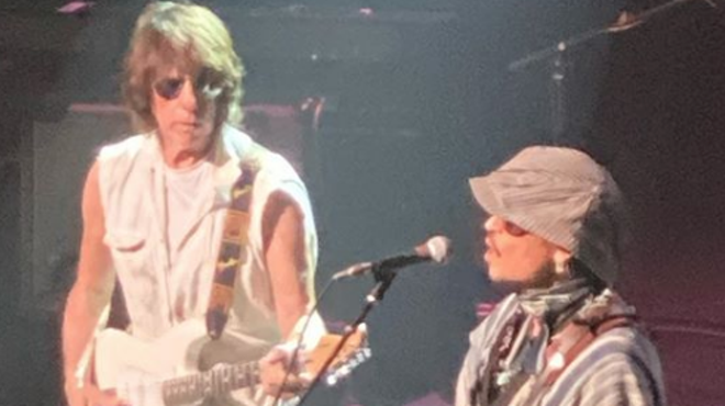 Johnny Depp Surprises San Antonio Crowd, Joins Guitarist Jeff Beck Onstage During Tobin Center Show (2)