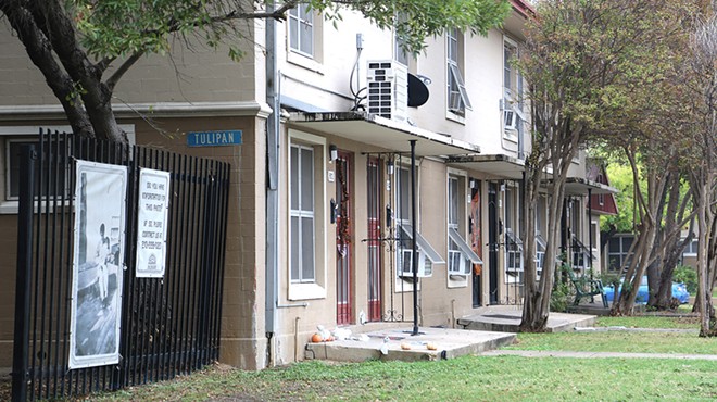 The San Antonio Housing Authority has suspended evictions at its properties, including the Alazan-Apache Courts.