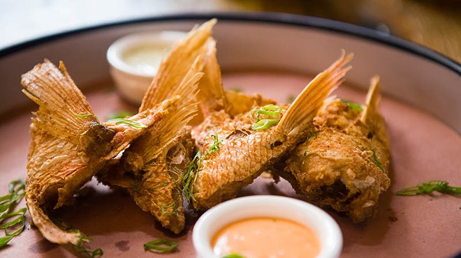 Start digging &mdash; rich and meaty treasures are found inside the fried snapper throats.