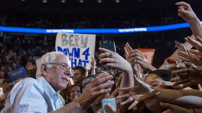 The crowds turning out to hear Bernie Sanders progressive message continue to grow. An estimated crowd of 28,000 filled the Moda Center in Portland, Oregon,  to hear the Democratic presidential candidate speak at a campaign rally on Sunday, August 9, 2015.