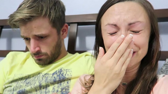 The Raders announcing their miscarriage, three days after their pregnancy announcement video went viral. Both the pregnancy and the miscarriage, it turns out, were staged.