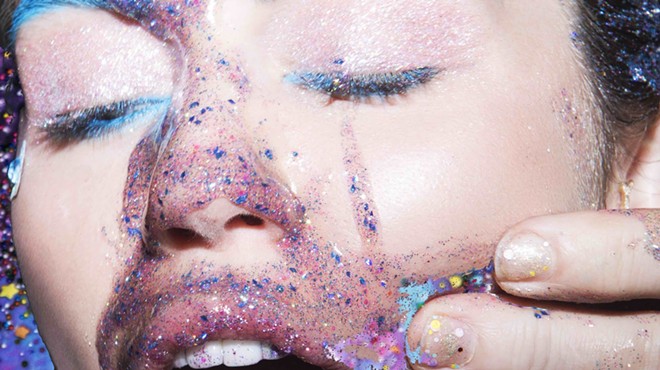 Miley Cyrus glittered out on the cover of Dead Petz
