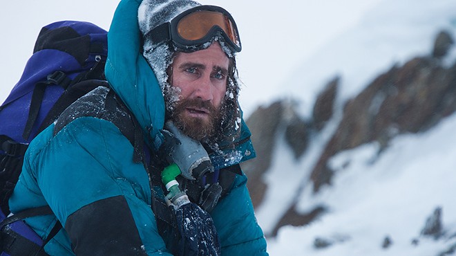 Jake Gyllenhaal as mountain guide Scott Fisher.