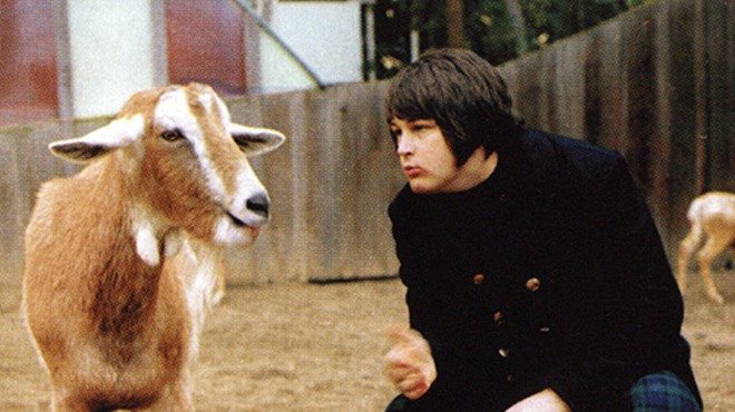 Brian Wilson posing for the cover of 'Pet Sounds'