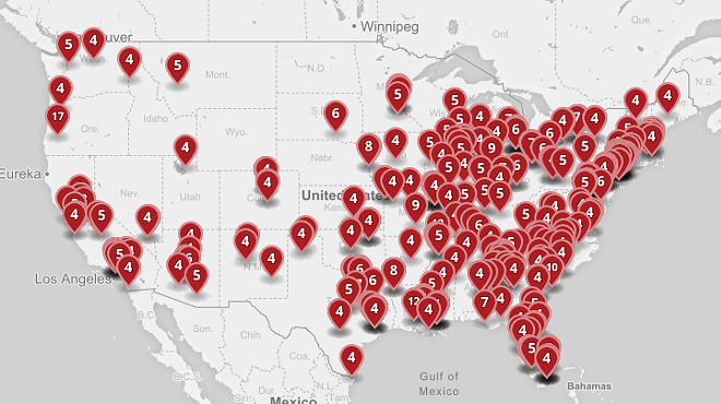 This Map Shows All 355 Mass Shootings in the United States This Year