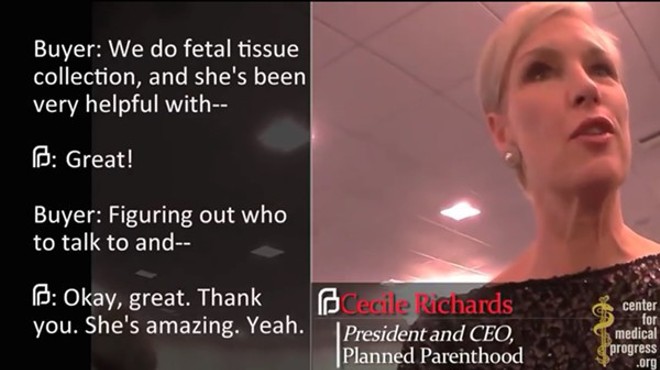 This image shows Planned Parenthood President and CEO Cecile Richards in a heavily doctored video that's prompted the State of Texas to amp up its harassment of the organization.