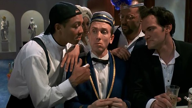 Tim Roth as bumbling bellboy in Four Rooms