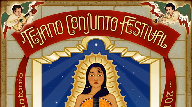 The official poster for the Guadalupe Cultural Arts Center's 35th Tejano Conjunto Festival
