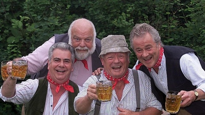 The Wurzels doing what they do best.