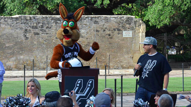 Coyote addressing the people.
