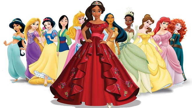 Elena Castillo Flores, front and center, is Disney's first Latina princess. She makes her TV debut on July 22 on the Disney Channel series Elena of Avalor.