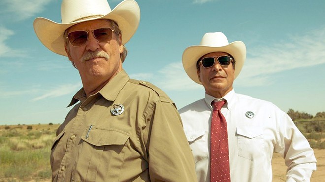 (From left) Oscar winner Jeff Bridges and Gil Birmingham star as Texas Rangers in Hell or High Water.