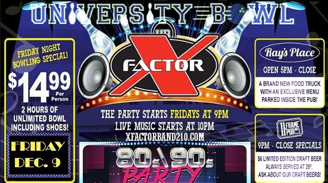 X-Factors 80's/90's Party at University Bowl