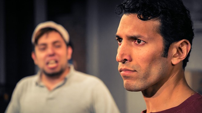 Luis Legaspi (as Abe) and Suhail Arastu (as Amir) in The Playhouse's production of Disgraced