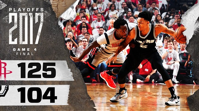 Rockets Blow Past Spurs, Tie Series at 2-2