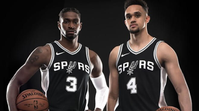 Brandon Paul and Derrick White in Spurs Icon Edition