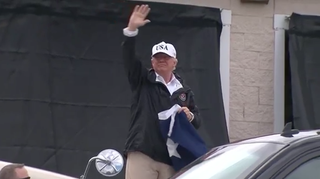 President Donald Trump in Corpus Christi, Texas.