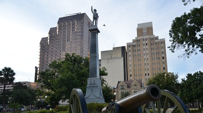 Travis Park's contested Confederate statue.