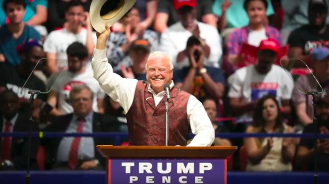 Sid Miller campaigning for Donald Trump
