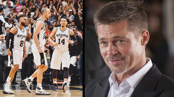 Brad Pitt Paid $40,000 So He Can Hang Out with the Spurs