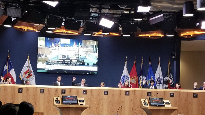 Members of Austin City Council vote Friday morning.