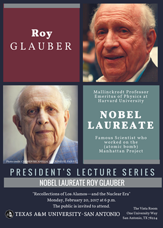 President's Lecture Series With Noble Prize Winner Roy Glauber