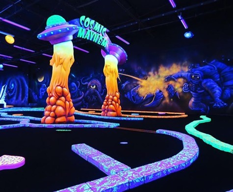 Cosmic Mayhem Black Light Mini Golf
903 E Bitters Rd Ste. 310, (210) 437-1072, https://www.cosmicmayhem.com/
Cosmic Mayhem is a space-themed, 18-hole mini golf course offering an airconditioned and fun experience for all ages.
Photo via Instagram / cosmic_mayhemsa