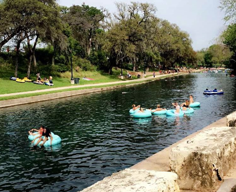 Running through New Braunfels, the Comal River has plenty of entry-points that have dedicated fans. One such spot worth visiting on the river is at Landa Park, specifically the City Tube Chute. The slide diverts tubers around the dam and is the longest slide of its kind.
Photo via Instagram / im_socksy