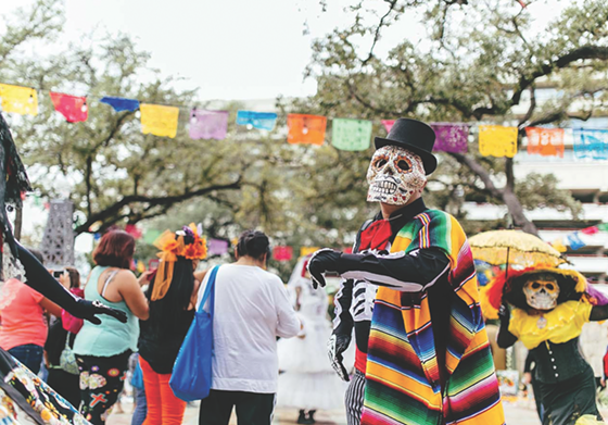 Sat 10/28 - Sun 10/29, Muertos Fest
A seasonal favorite that consistently brings all walks to the picturesque grounds of La Villita, Muertos Fest celebrates Día de los Muertos with near-unrivaled fanfare. In addition to what many consider the main event — a high-stakes competition between elaborate, artist-created ofrendas honoring family members, friends, pets, pop culture icons and plenty in between — Muertos Fest packs in an eclectic lineup of live music, poetry readings, artisan vendors, face painting, kid-friendly activities and a lively drum and puppet procession. Promising highlights from the sixth annual outing include performances by Kansas City-based Making Movies, Alamo City supergroup Las Tesoros de San Antonio, genre-blending singer-songwriter Azul Barrientos, the Guadalupe Dance Company and Mariachi Nuevo Jalisco. Free, 10am-11pm Sat, noon-10pm Sun, La Villita, 418 Villita St., (210) 207-8614, muertosfest.com. — JC