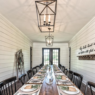 The "dining hall" is perfect for large families or those who often throw dinner parties.