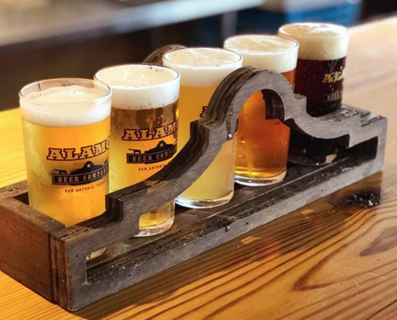 The ever-expanding lineup of beers all began with an American blonde ale known as Alamo Golden Ale. The beer hall sits just under the Hays Street Bridge on the city’s Eastside.
Photo via Instagram / mrrwb